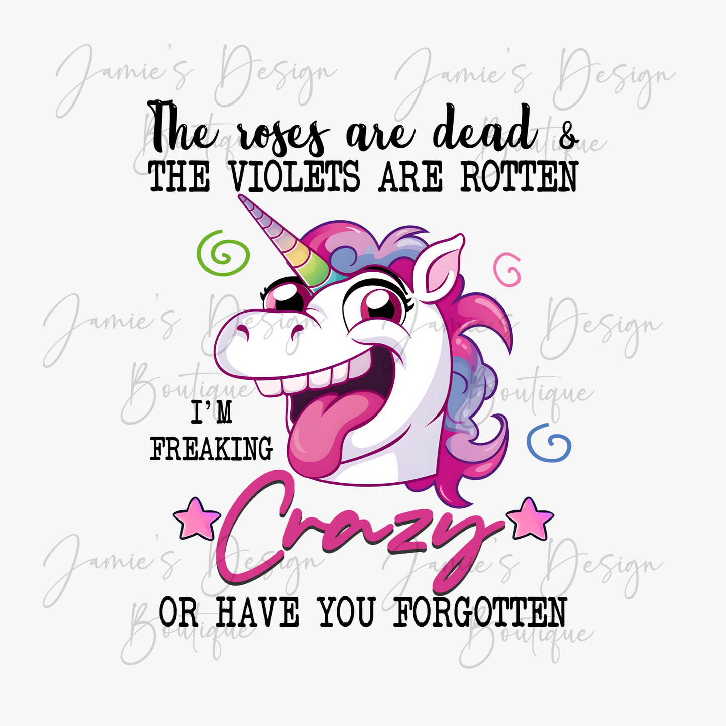 Sarcastic Unicorn UVDTF (4 sizes)