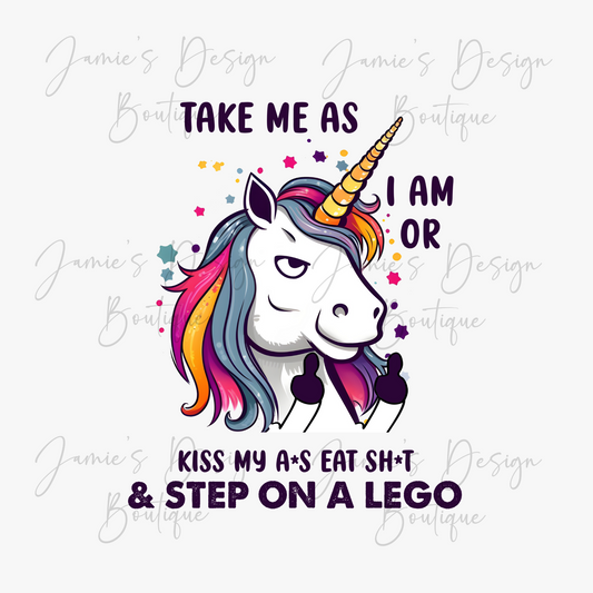 Sarcastic Unicorn UVDTF (4 sizes)