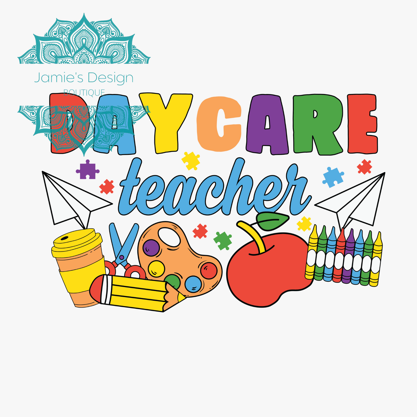 Daycare teacher Single decal UVDTF (3 sizes)