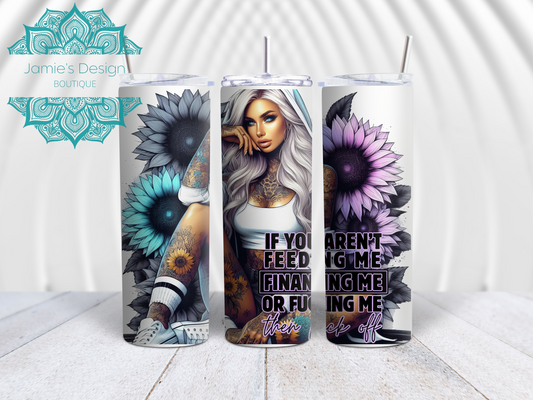 20oz Tumbler UV DTF Wrap Feeding, Financing, F*cking me