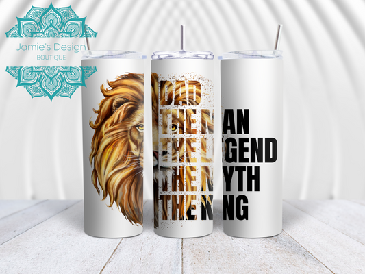 20oz Tumbler UV DTF Wrap Dad The King