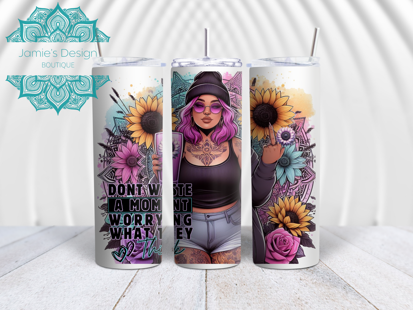 20oz Tumbler UV DTF Wrap Don’t Waste a Moment