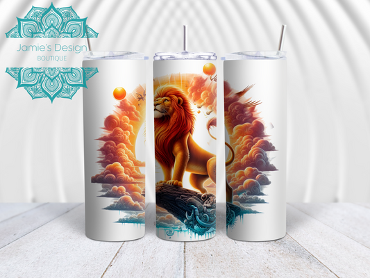 20oz Tumbler UV DTF Wrap Lion