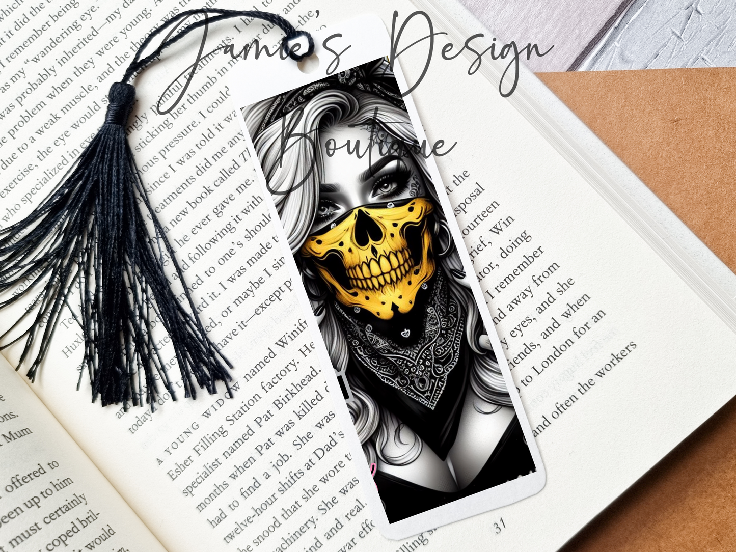 Skull Lady Bookmark UVDTF