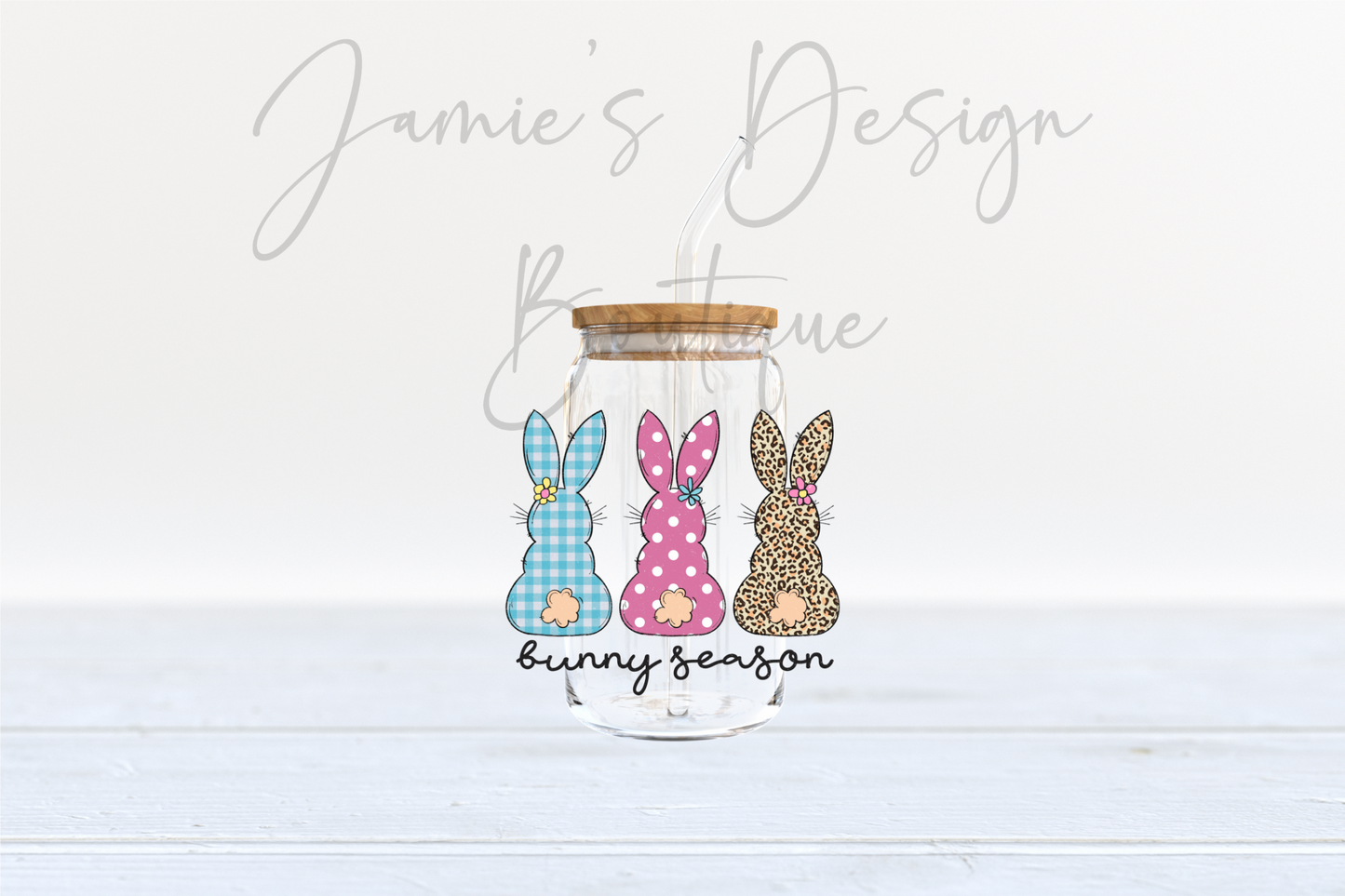 Single Decal UV DTF Easter Bunny Season (3 sizes)