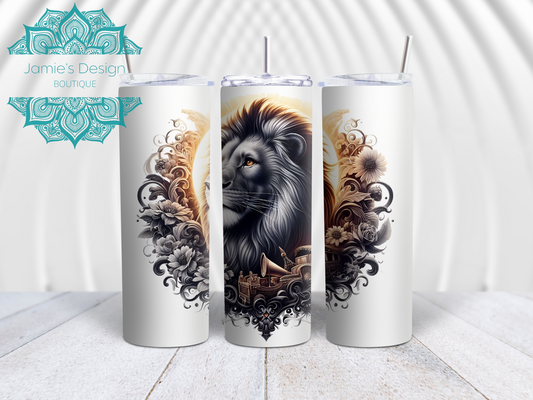 20oz Tumbler UV DTF Wrap Lion