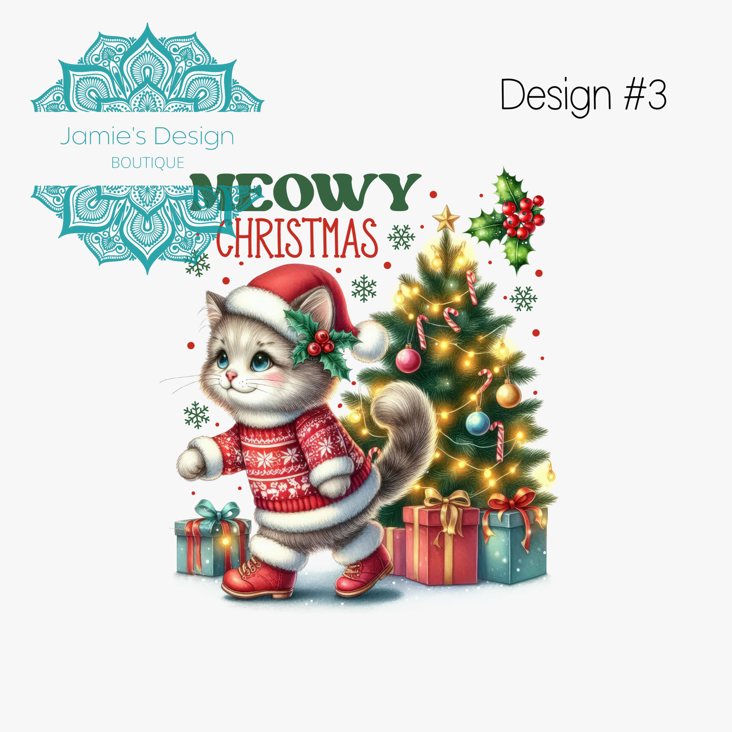 UVDTF Christmas Designs Single decal (3 sizes)