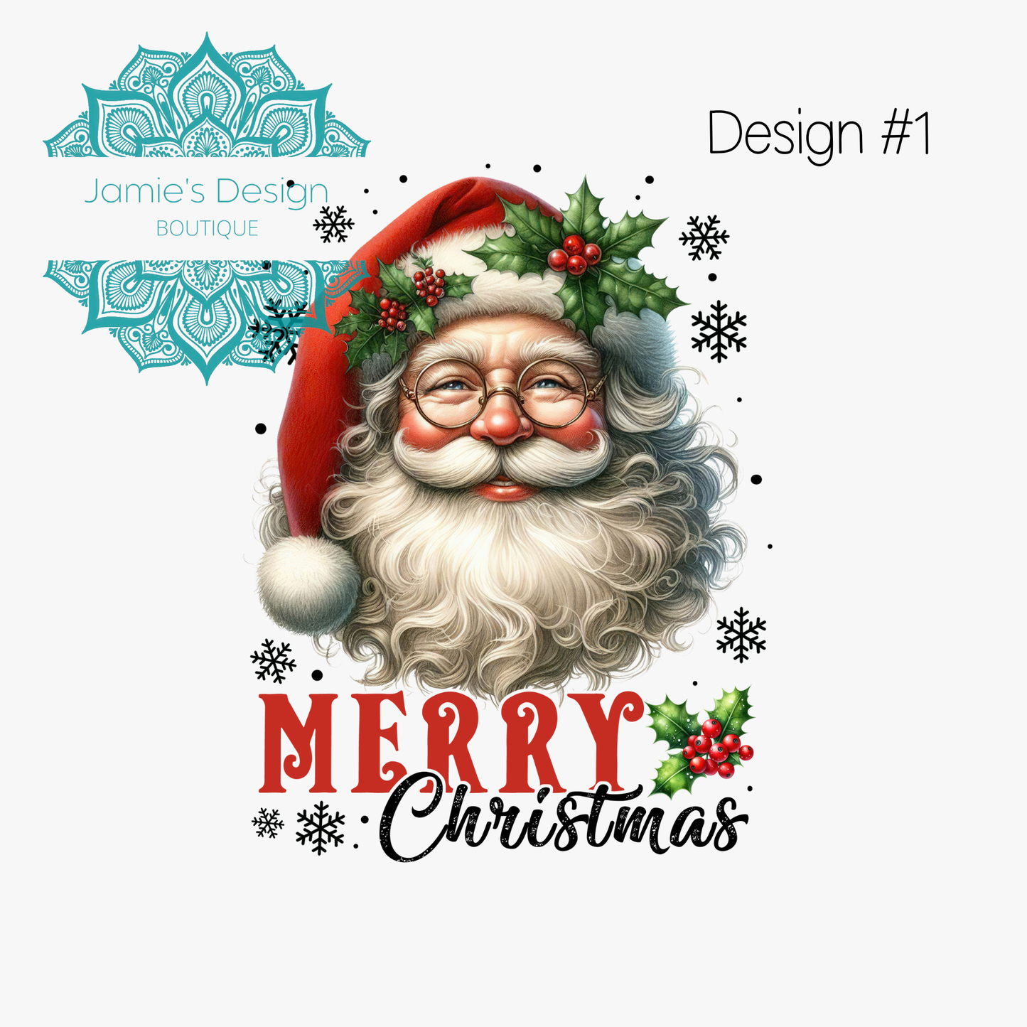 UVDTF Christmas Designs Single decal (3 sizes)