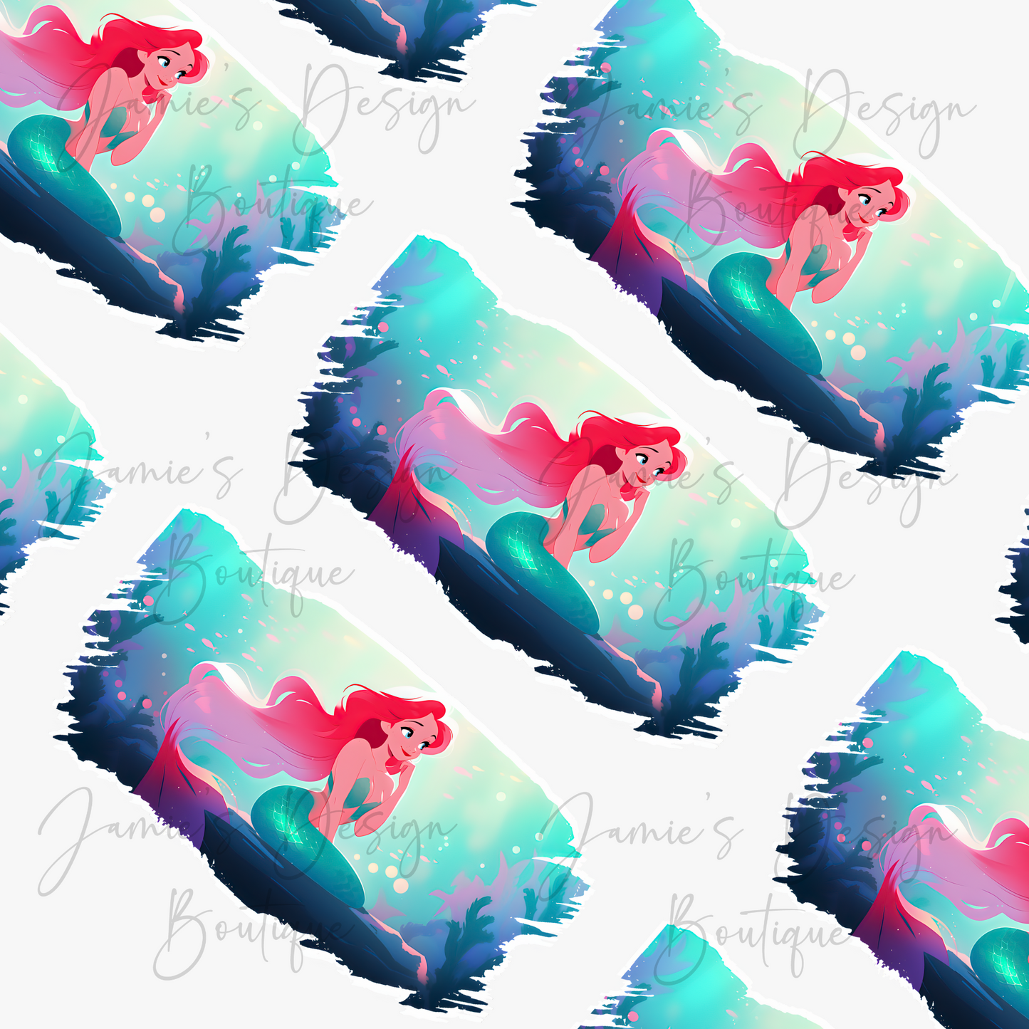 Single Decal UV DTF Mermaid