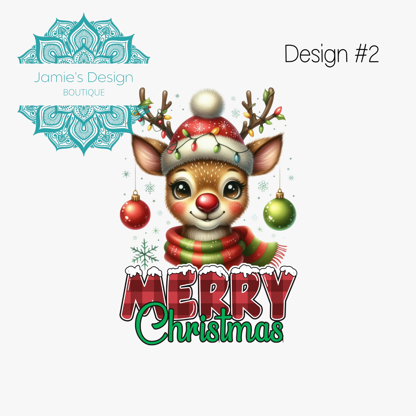 UVDTF Christmas Designs Single decal (3 sizes)