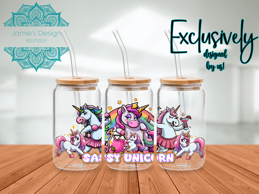 16oz Libby UVDTF Wrap Sassy Unicorn Exclusive