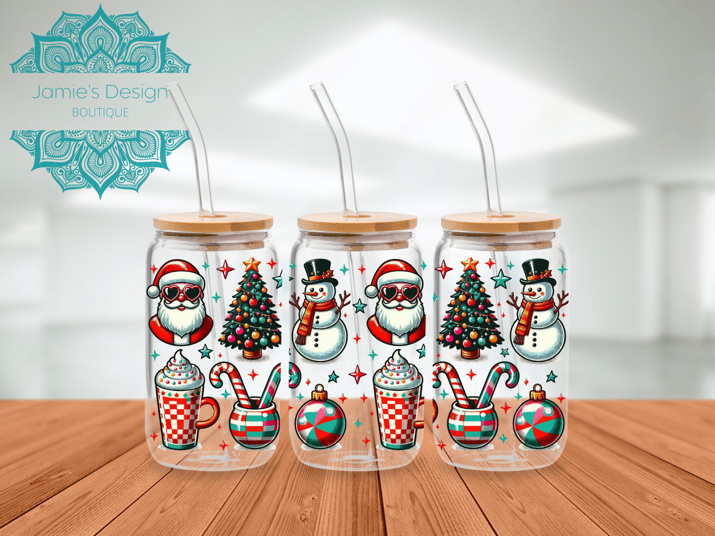 16oz Libby Wrap Christmas Theme