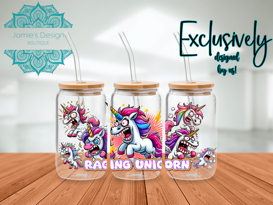 16oz Libby UVDTF Wrap Raging Unicorn Exclusive