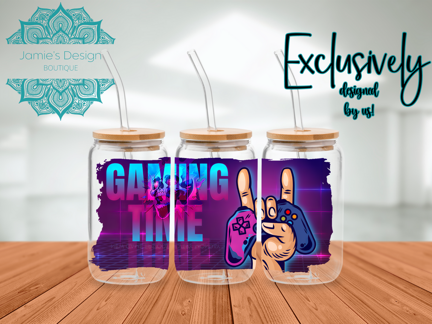 16oz Libby UVDTF Wrap Gaming Time Exclusive