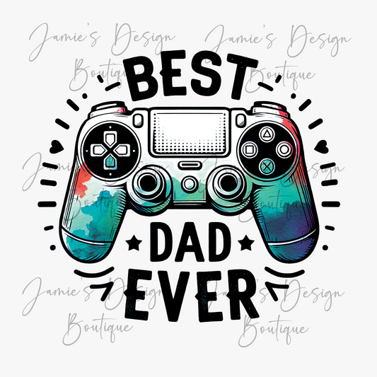 Best gaming Dad ever Single decal UVDTF (3 sizes)