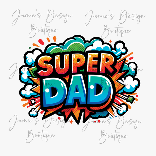 Super dad Single decal UVDTF (3 sizes)