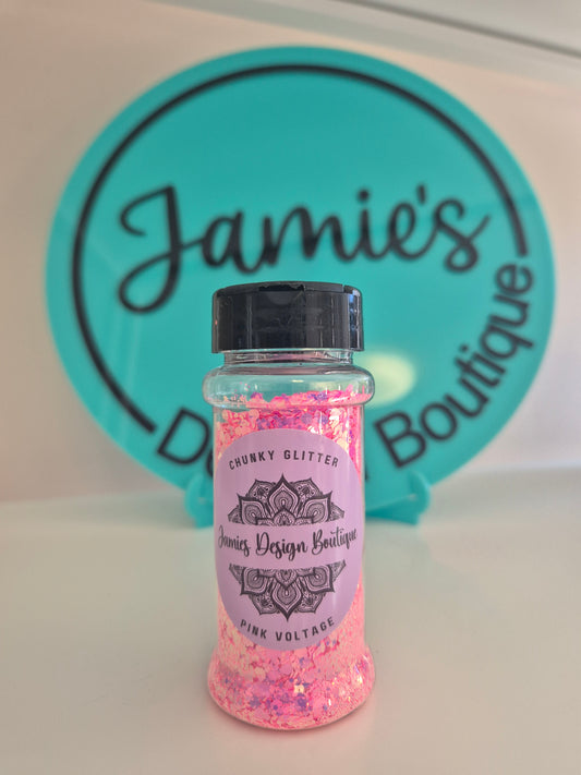 Chunky Glitter - Pink Voltage - 56gram jar