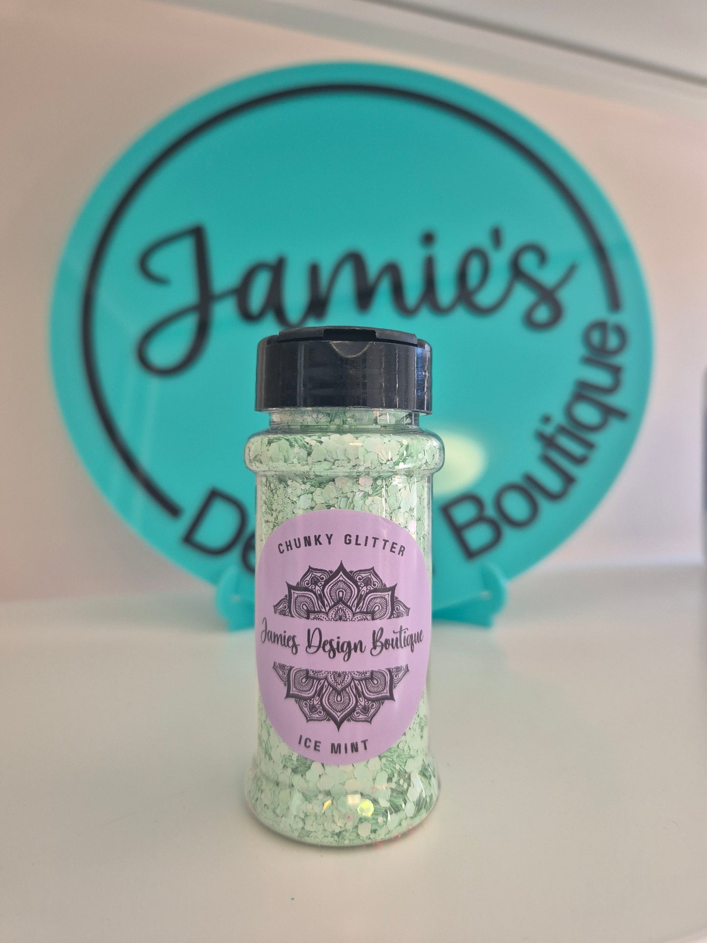 Chunky Glitter - Ice Mint - Green 56gram jar