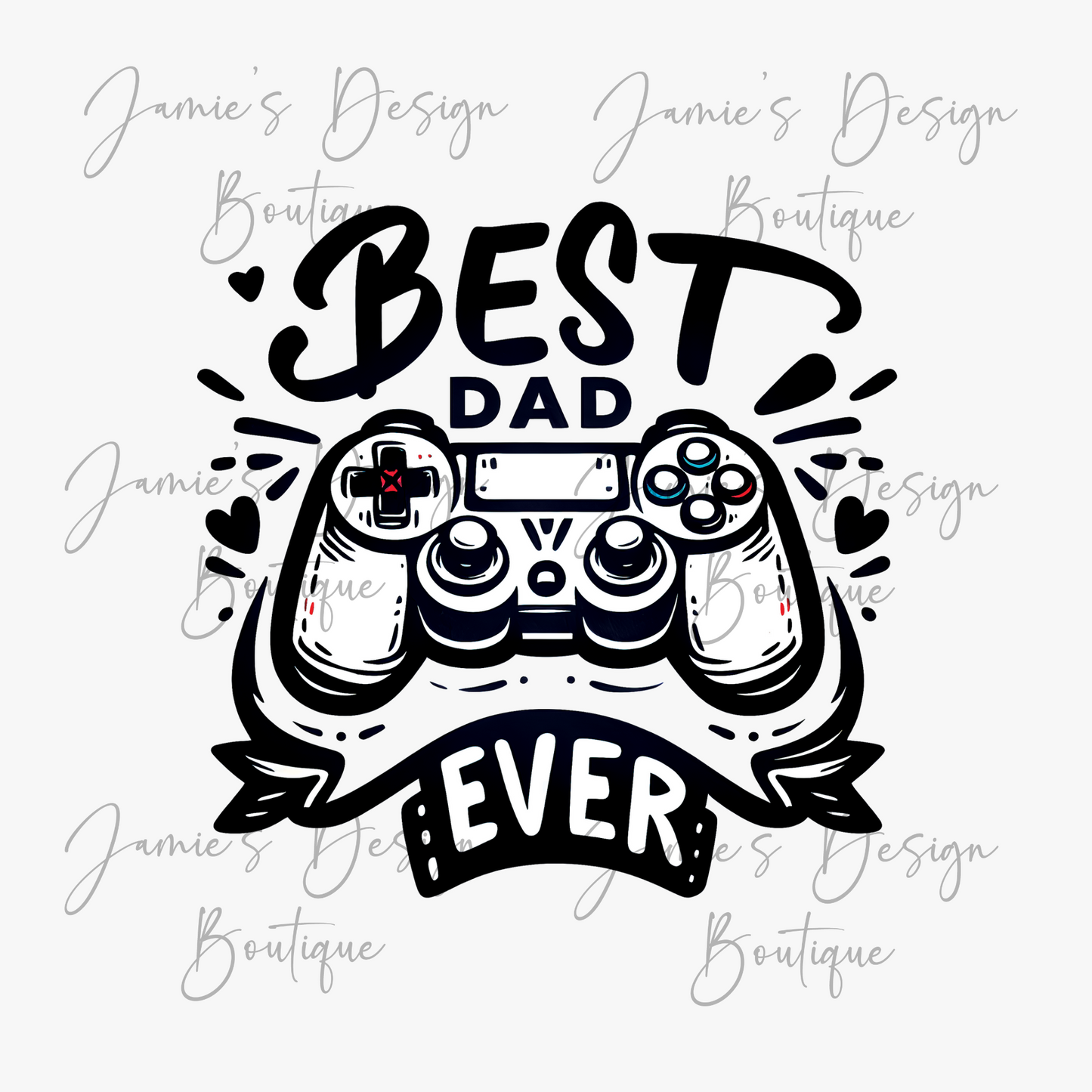 Best gaming Dad ever Single decal UVDTF (3 sizes)