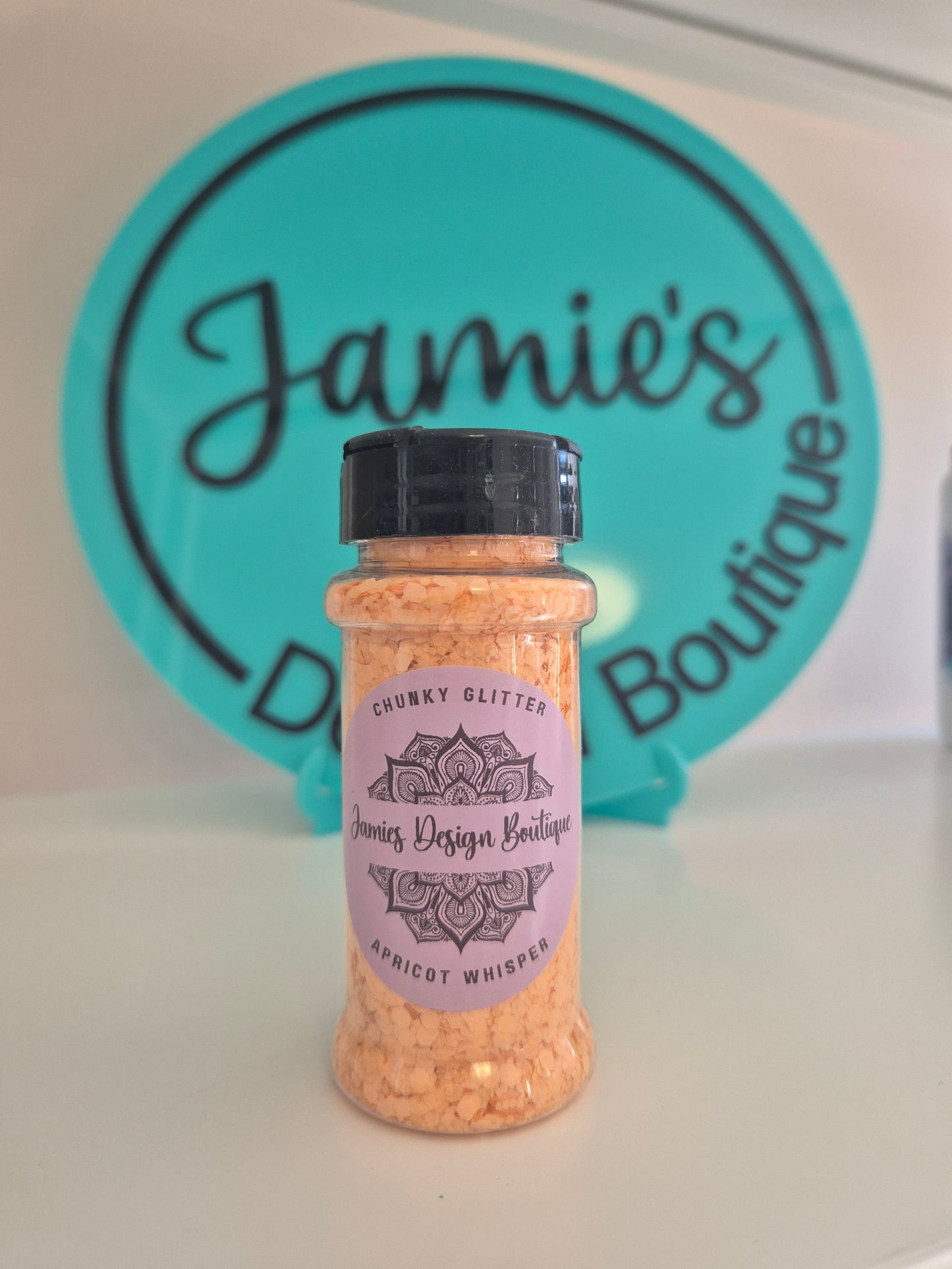 Chunky Glitter - Apricot Whisper - orange 56gram jar