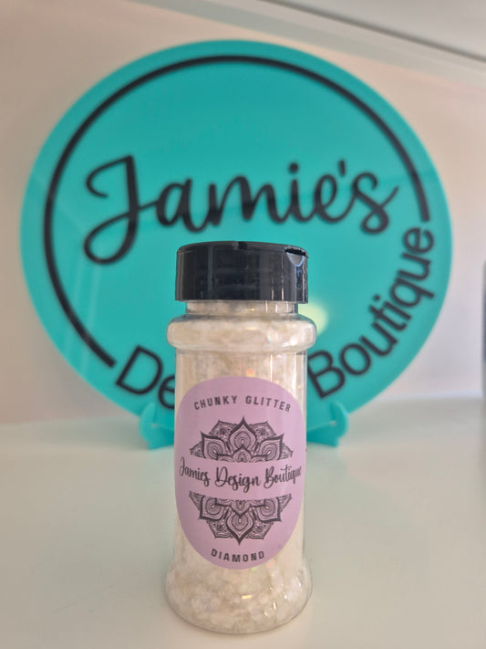 Chunky Glitter - Diamond - White 56gram jar