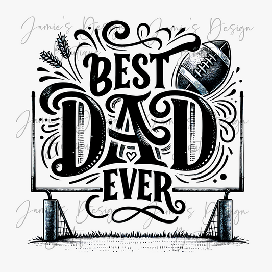 Best Dad ever Single decal UVDTF (3 sizes)