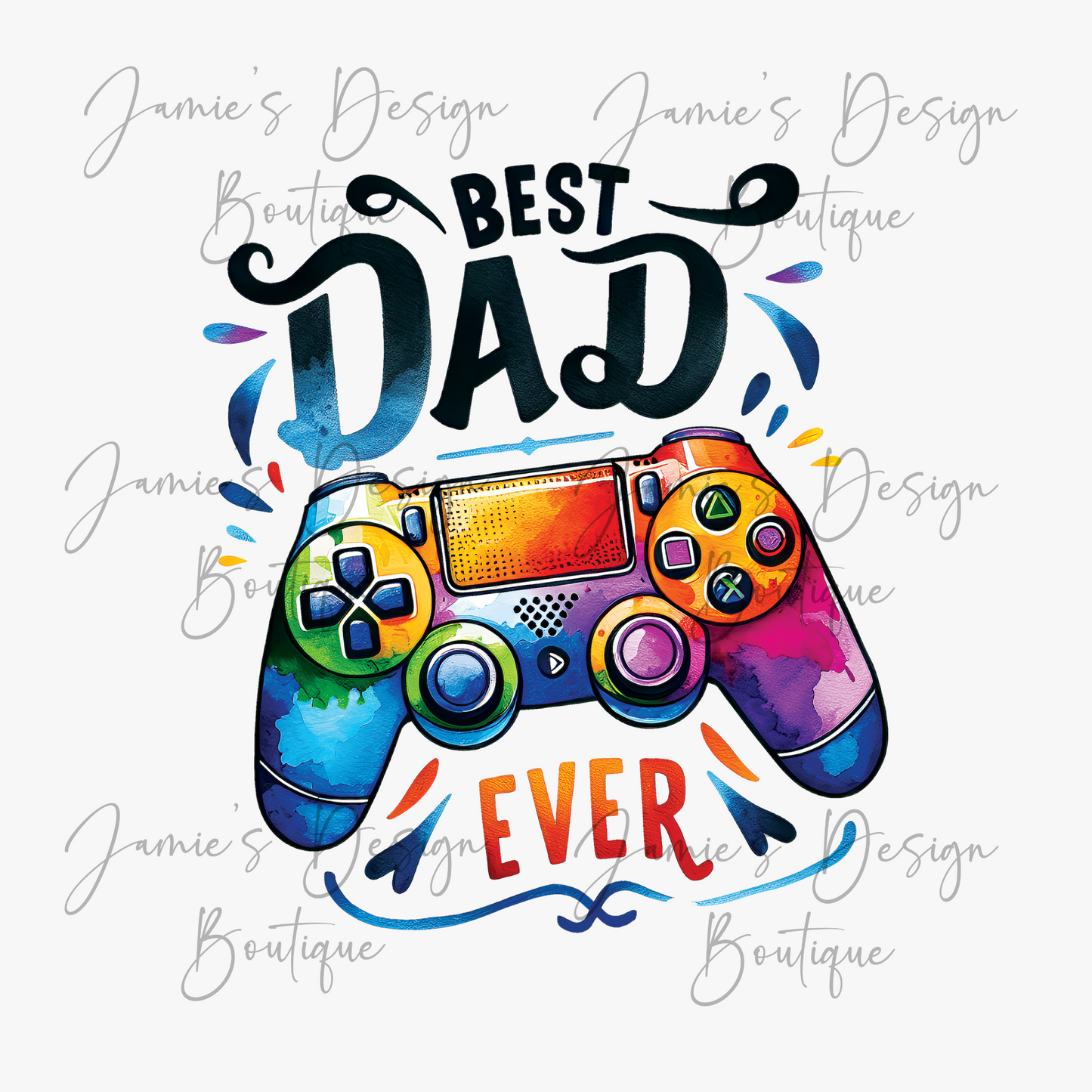 Best gaming Dad ever Single decal UVDTF (3 sizes)