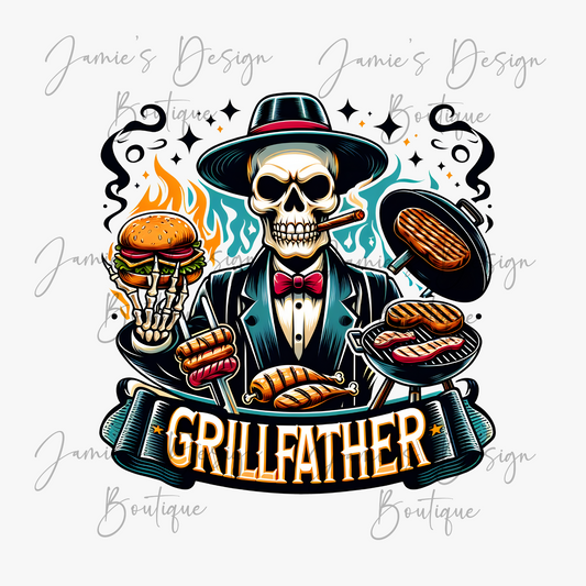 Grillfather Single decal UVDTF (3 sizes)