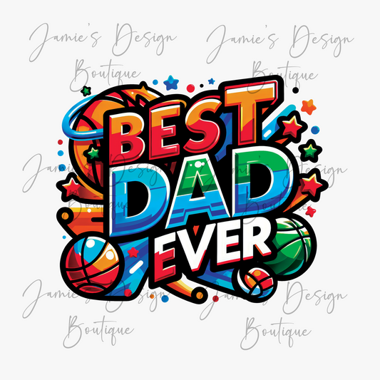 Best Dad ever Single decal UVDTF (3 sizes)