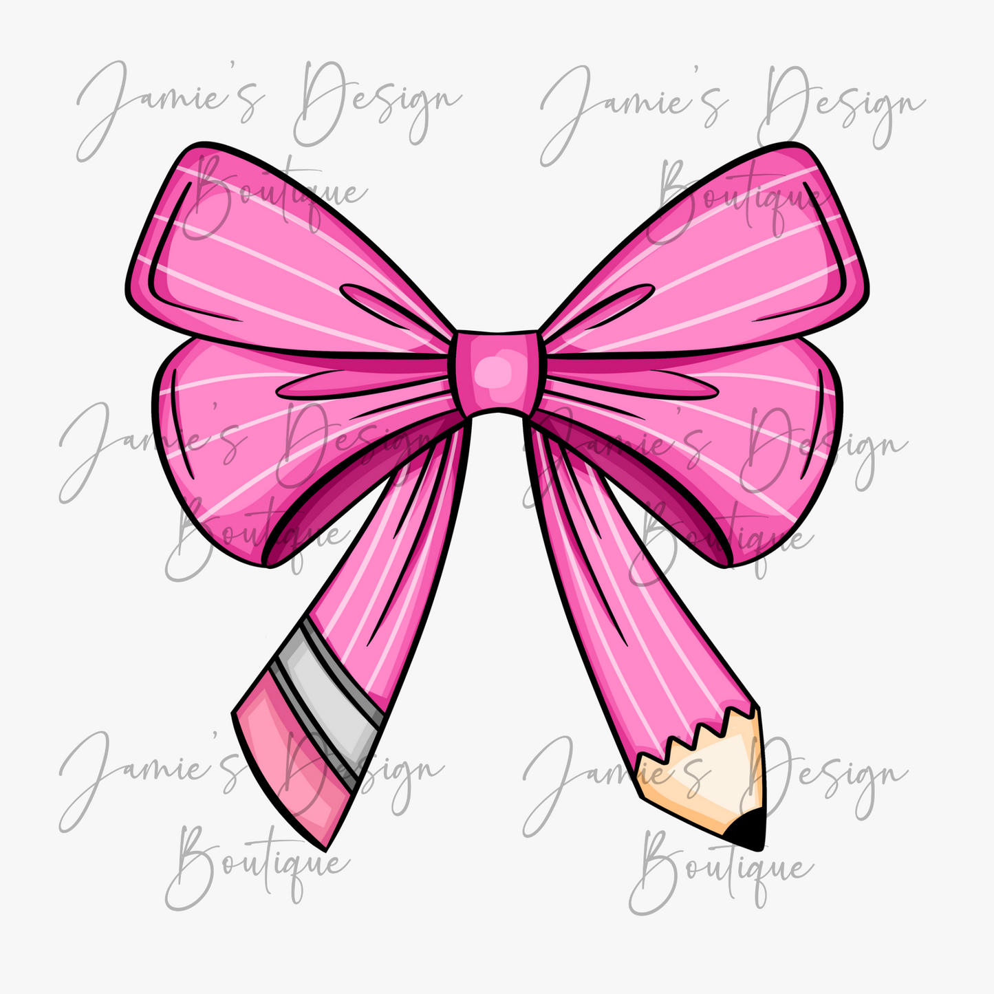 Teacher Bow Single decal UVDTF (3 sizes)