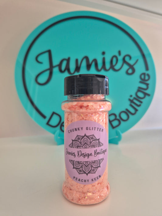 Chunky Glitter - Peachy Keen - Apricot Orange 56gram jar