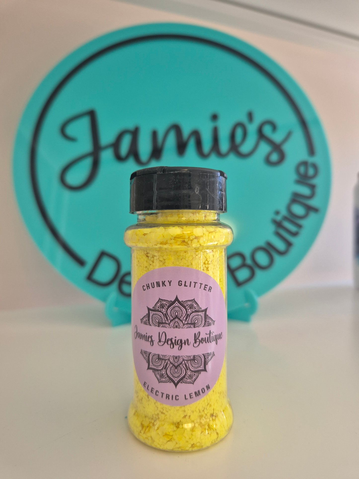 Chunky Glitter - Electric Yellow - 56gram jar