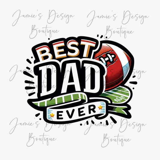 Best Dad ever Single decal UVDTF (3 sizes)